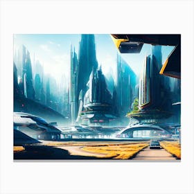 Futuristic City, Futuristic City, Futuristic City, Futuristic City, Futuristic City 2 Canvas Print