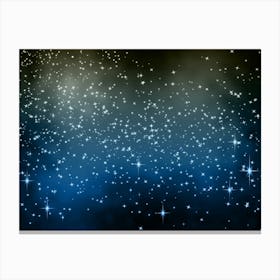 Evening Night Shining Star Background Canvas Print