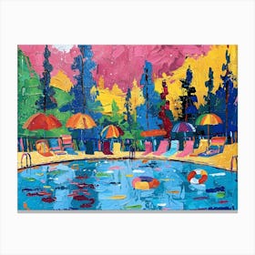 Summertime Pool Dreams Canvas Print