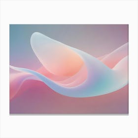 Abstract Background With Soft, Flowing, Translucent Shapes In Shades Of Pink, Blue, And White, Creating A Dreamy And Ethereal Effect Canvas Print