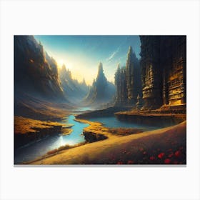 Fantasy Landscape Painting Canvas Print