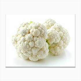 Cauliflower On White Background Canvas Print