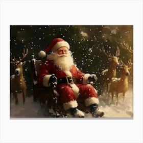 Santa Claus In The Snow 6 Canvas Print