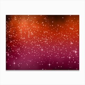 Orange And Rose Shining Star Background Canvas Print