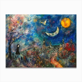 Contemporary Artwork Inspired By Marc Chagall 2 Canvas Print