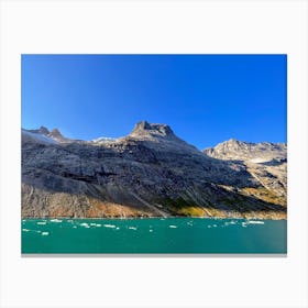 Icebergs In A Lake (Greenland Series) Canvas Print