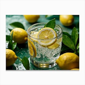 Lemon Water Canvas Print