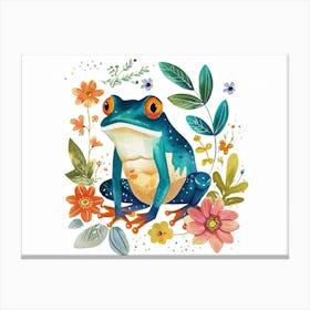 Little Floral Frog 3 Leinwandbilder