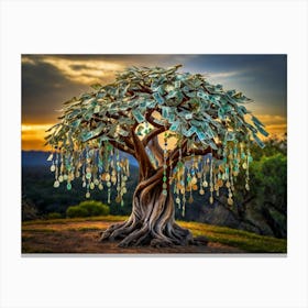 Tree Of Money 6 Canvas Print