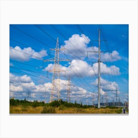 Electricity Pylons Canvas Print