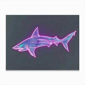 Neon Purple Bull Shark 3 Canvas Print