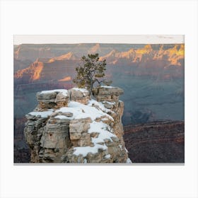 Snowy Ridge In Grand Canyon Canvas Print