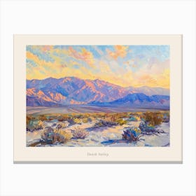 Western Sunset Landscapes Death Valley California 1 Poster Canvas Print