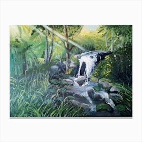 Waterfall In The Jungle Canvas Print