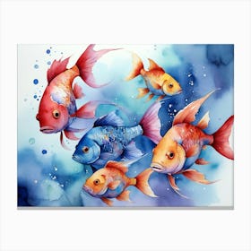 Goldfish Painting Canvas Print