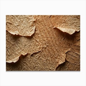 Crinkled Paper Featuring An Array Of Textured Patterns And Pronounced Creases Macro Photography Hi (3) Canvas Print