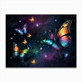 Butterflies In The Sky Canvas Print