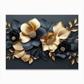 3d Artwork Floral 2 Canvas Print