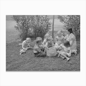 Wpa (Work Projects Administration) Nursery School Supervisor With Her Young Charges At The Casa Grande Canvas Print