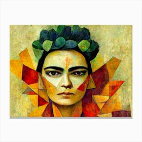 Frida Kahlo Woman Portrait Mexico Painting Artist 2 Canvas Print