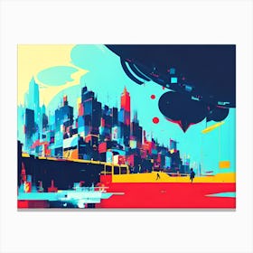 Abstract Cityscape 9 Canvas Print