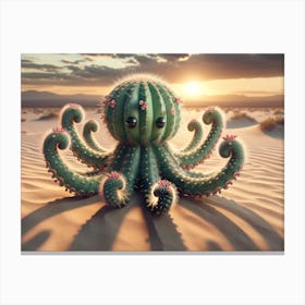 Cactipus Cactus Octopus Canvas Print