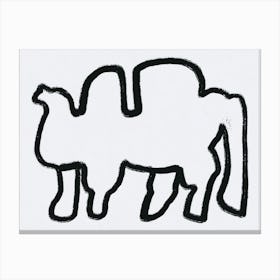 Camel line art Canvas Print