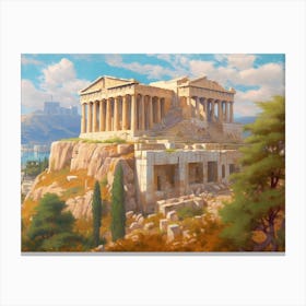 Parthenon temple in Athens Canvas Print