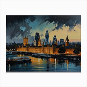 Big Ben At Night Canvas Print