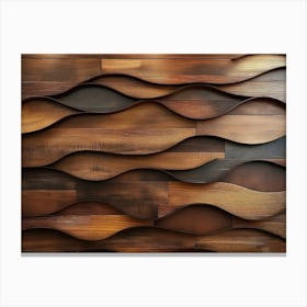 3d Art Background, Wooden Tile Canvas Print