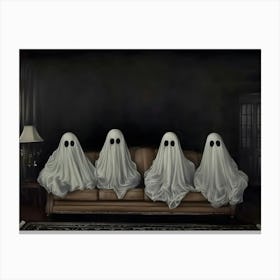 Ghosts On Couch Canvas Print