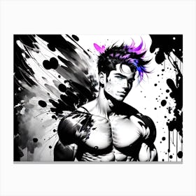Man With Purple Hair Canvas Print