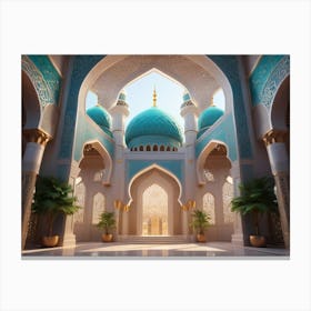 Interior Of A Mosque 1 Canvas Print