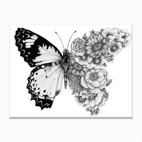 Butterfly in Bloom II Canvas Print