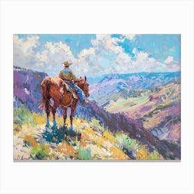 Cowboy In Sierra Nevada 4 Canvas Print