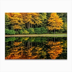 Serene Autumn Reflections 19 Canvas Print