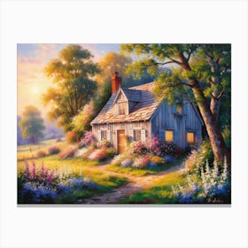 Cottage In The Country Canvas Print