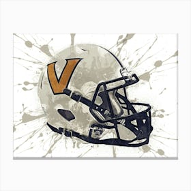 Vanderbilt Commodores White NCAA Helmet Poster Canvas Print