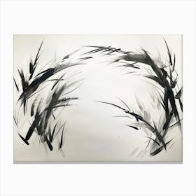 Asian Brushstrokes Canvas Print