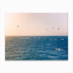 Windsurfers Sailing In The Red Sea 7 Canvas Print