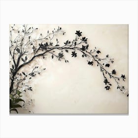 Black And White Tree Wall Art Canvas Print