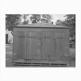 Sanitary Facilities At Cabin Trailer Camp Used By Workmen And Their Families, Hermiston, Oregon By Russell Lee Canvas Print