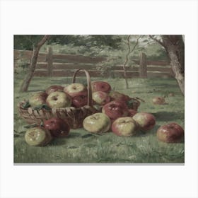 Apples In A Basket 1 Canvas Print