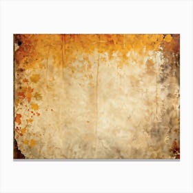 A Watercolor Paper With Grunge Texture Stained And Distressed Bearing Faint Traces Of Yellow And O (1) Canvas Print