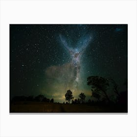 Stag Clearing Galaxy Canvas Print