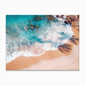 Aerial View Of A Beach 4 Canvas Print