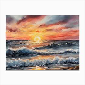 Ocean Sunset Canvas Print