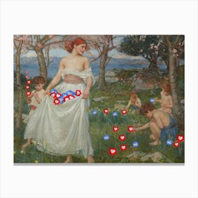 Collecting Likes Canvas Print