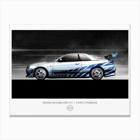 Nissan Skyline Gtr 1999 Canvas Print