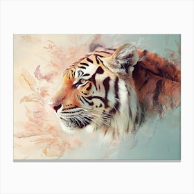 3D Tiger Animal Abstract Canvas Print